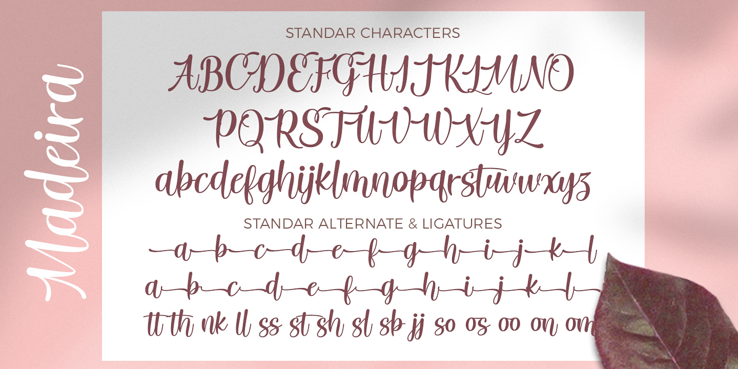 Example font Madeira Script #2